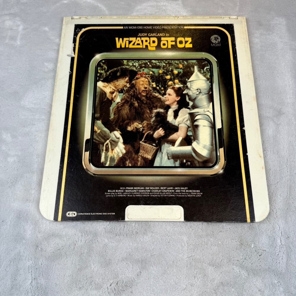 The Wizard of Oz CED Video Disc‎ 1981 MGM CBS Home Video Judy Garland Vintage